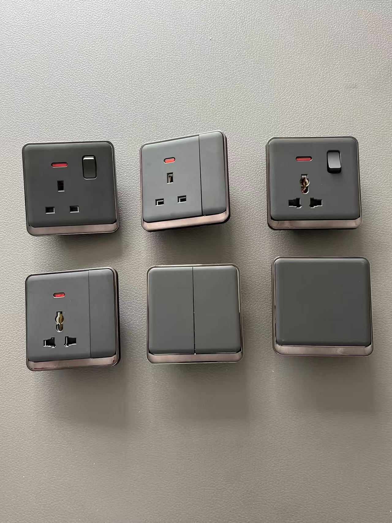 Black slim UK switch