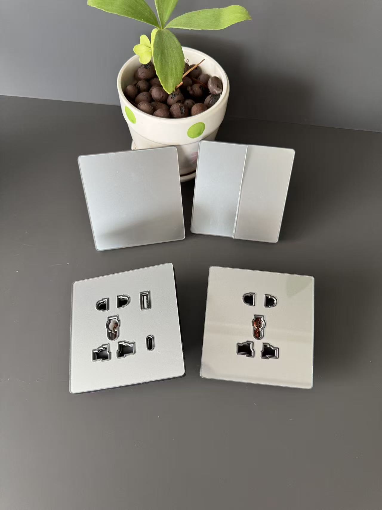 UK standard glass wall switch